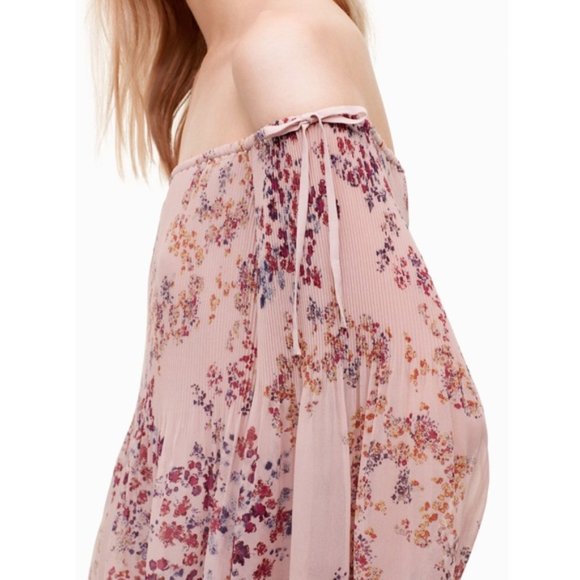 Aritzia Wilfred Chiffon Pleated Talence Blouse - Picture 4 of 8